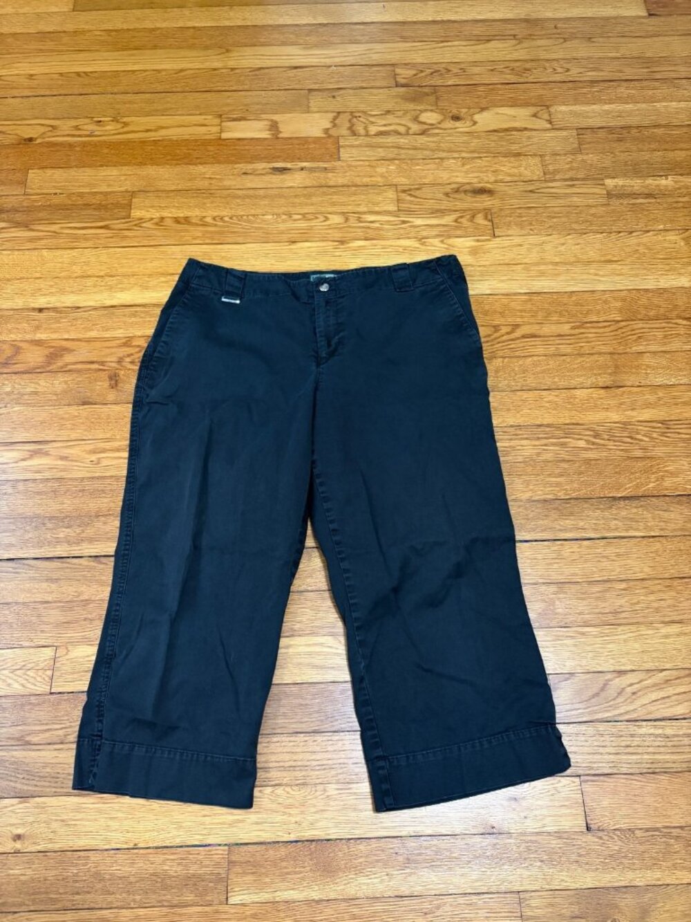 Lauren Ralph Lauren Womens Capri Pants Size 12 Black Stretch Cotton Active